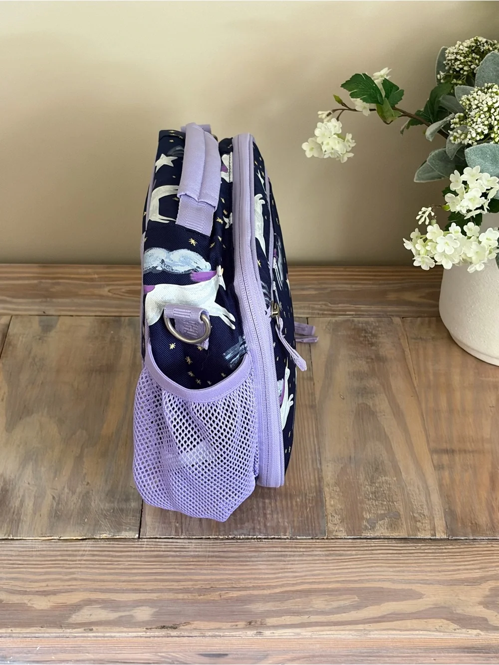 Pottery Barn Kids Navy & Purple Unicorn Lunch Bag 💜🦄